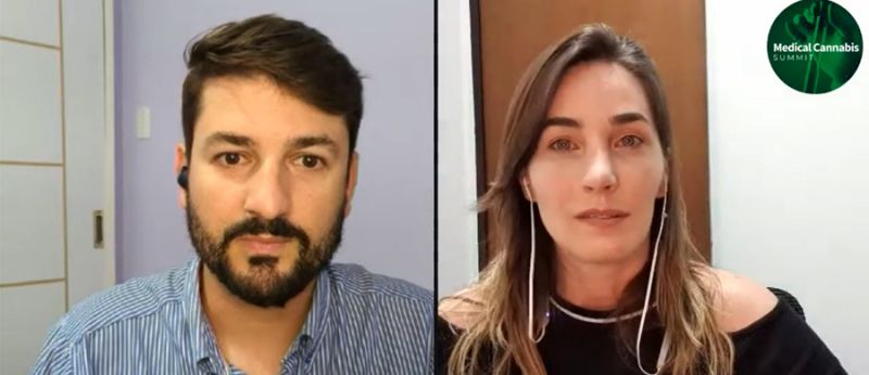 Katiele Fischer e o jornalista Marcus Bruno